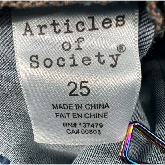 NWT Articles Of Society Super Soft Ankle Skinny Distressed Jeans Size 25 Womens - Picture 4 of 9